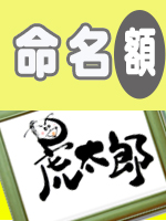 遊書の命名書額入り裏打ち仕様